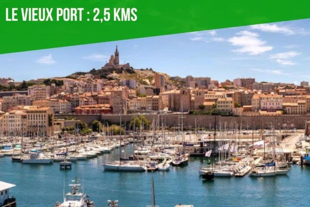 Label Etape - 2Min Gare - Wifi - Terrasse Apartment Marseille Luaran gambar