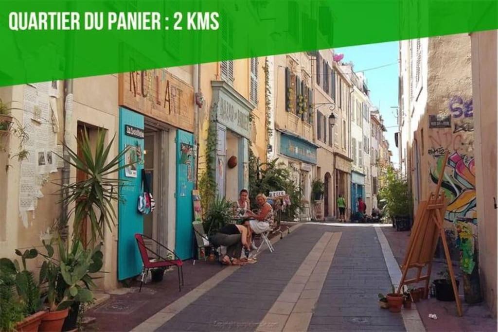 Label Etape - 2Min Gare - Wifi - Terrasse Apartment Marseille Luaran gambar