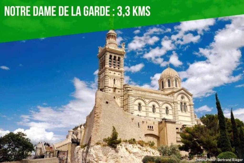 Label Etape - 2Min Gare - Wifi - Terrasse Apartment Marseille Luaran gambar